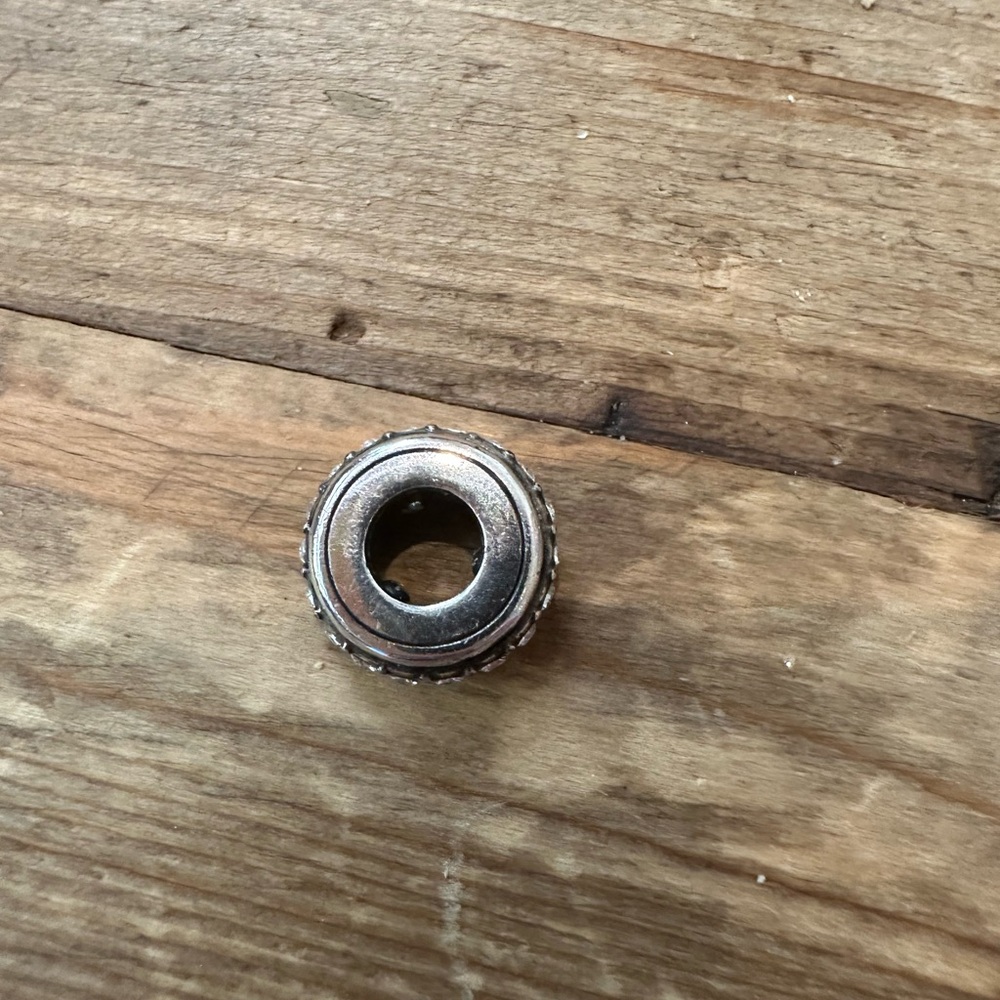 Brighton Silver-Tone Decorative Round Charm Bead